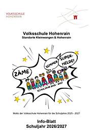 Info-Blatt Volksschule Hohenrain Schuljahr 2026_27